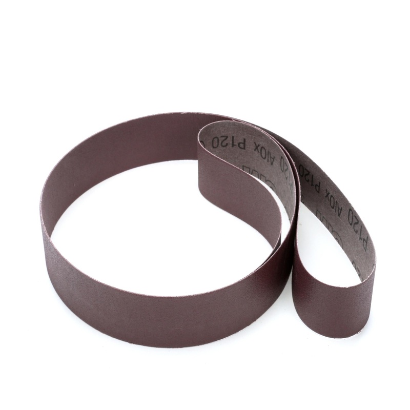 3M Cloth Belt 341D, P120 X-weight, 2 in x 72 in, Film-lok, Single-flex,25/Pac