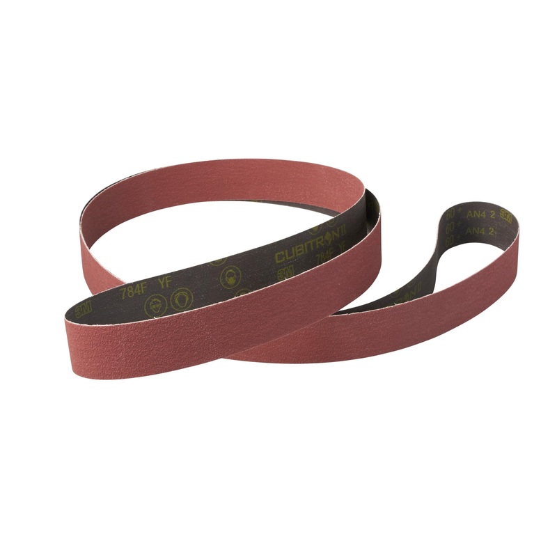 3M Cubitron II Cloth Belt 784F, 1 in x 72 in, 36+ YF-weight, L-FlexFablok