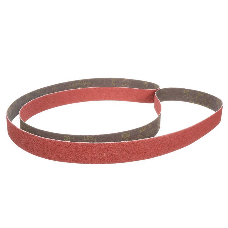 3M Cubitron II Cloth Belt 984F, 80+ YF-weight, 3/4 in x 20-1/2 in,Fabri-lok