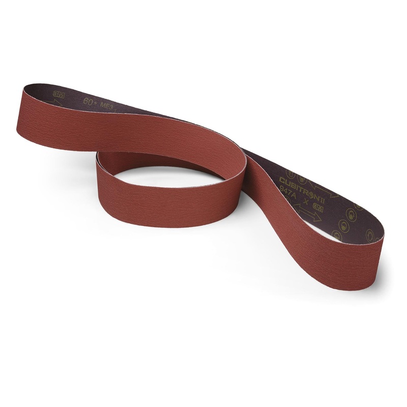 3M Cubitron ll Cloth Belt 947A, 80+ X-weight, 1/4 in x 24 in,Fabri-lok