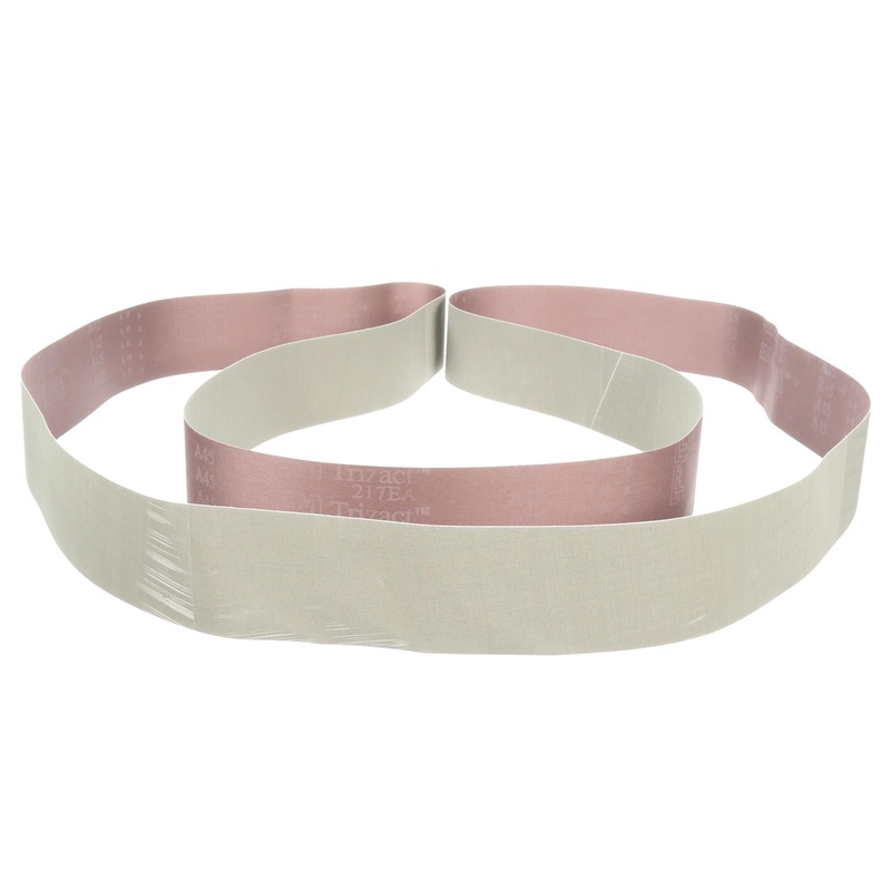 3M Trizact Cloth Belt 217EA, A45 JE-weight, 2 in x 132 in, Film-lok,Full-flex
