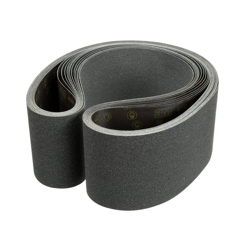 3M Cloth Belt 464W, 220 YF-weight, 8 in x 120 in, Film-lok,Single-flex