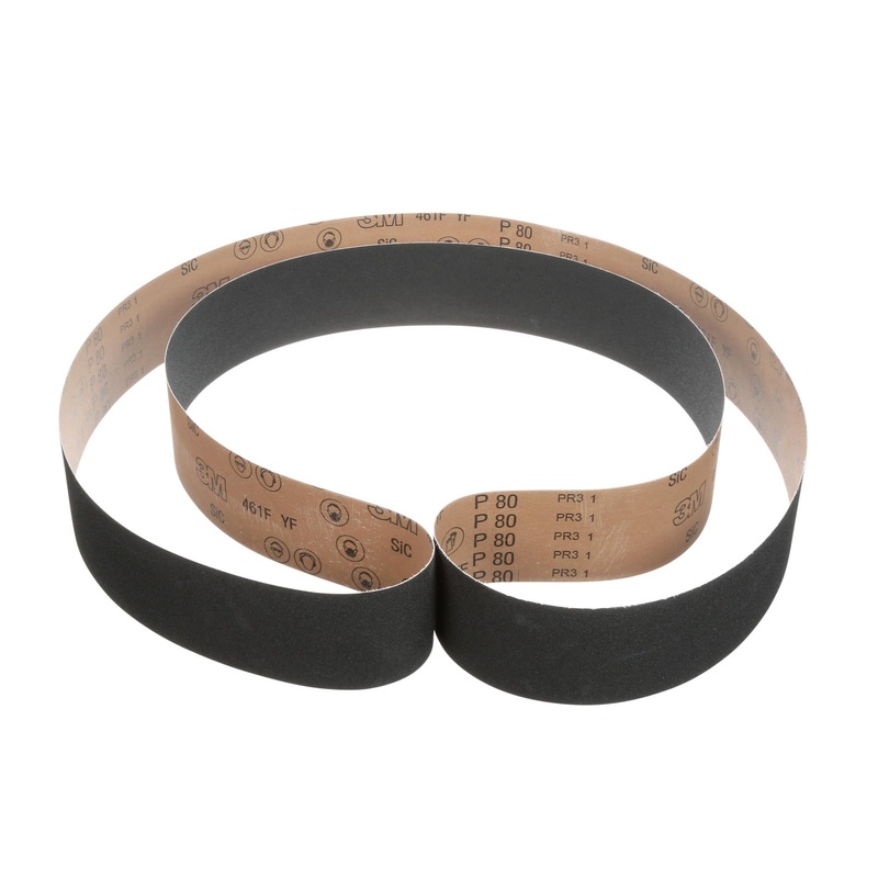 3M Cloth Belt 461F, P120 XF-weight, 6 in x 131 in, Sine-lok,Single-flex