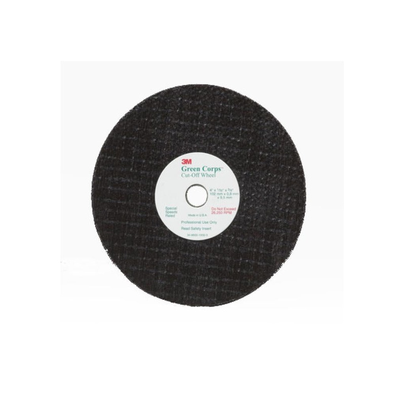 3M Green Corps Reinforced Weld Grinding Wheel 01991, 3 in x 0.22 in x3/8 in