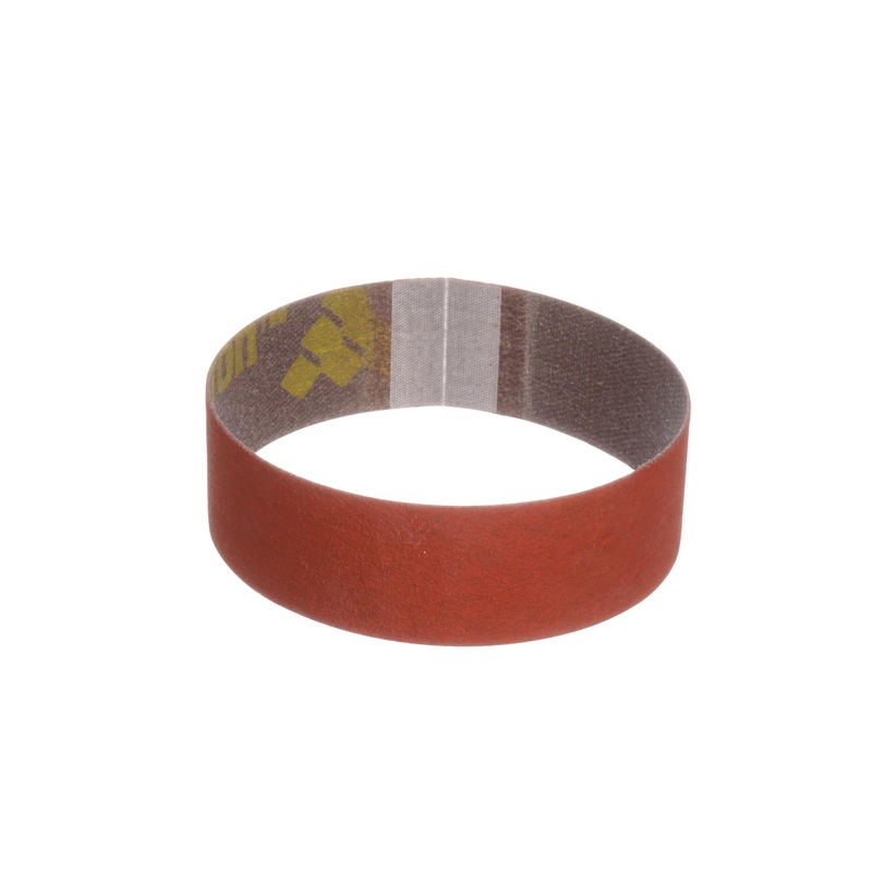 3M Cloth Belt 747D, P120 X-weight, 1 in x 9-3/8 in,Fabri-lok,Single-flex