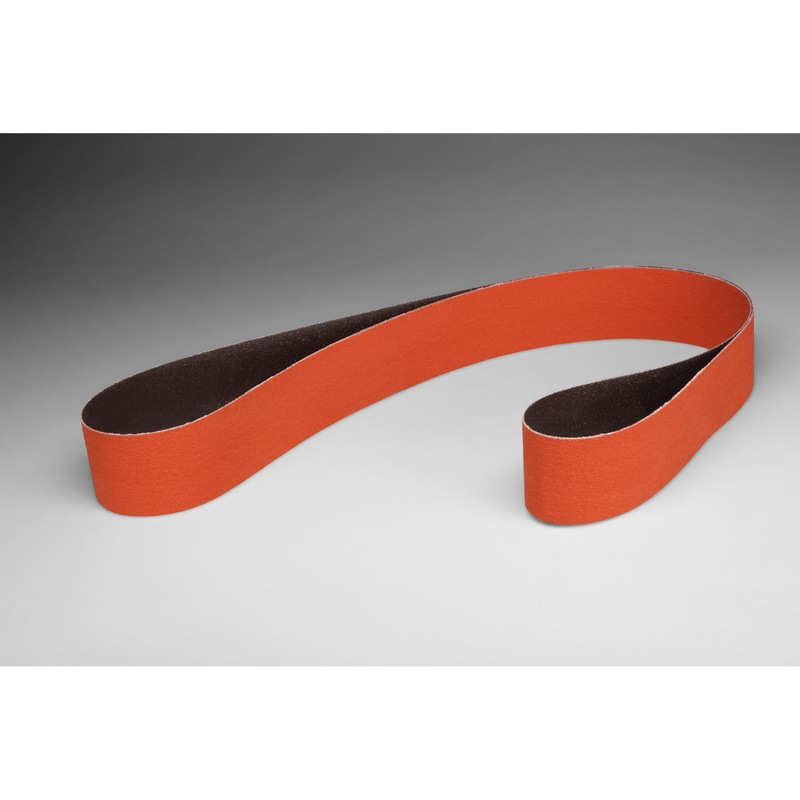 3M Cloth Belt 747D, P120 X-weight, 2 in x 18-15/16 in, Film-lok,Single-flex