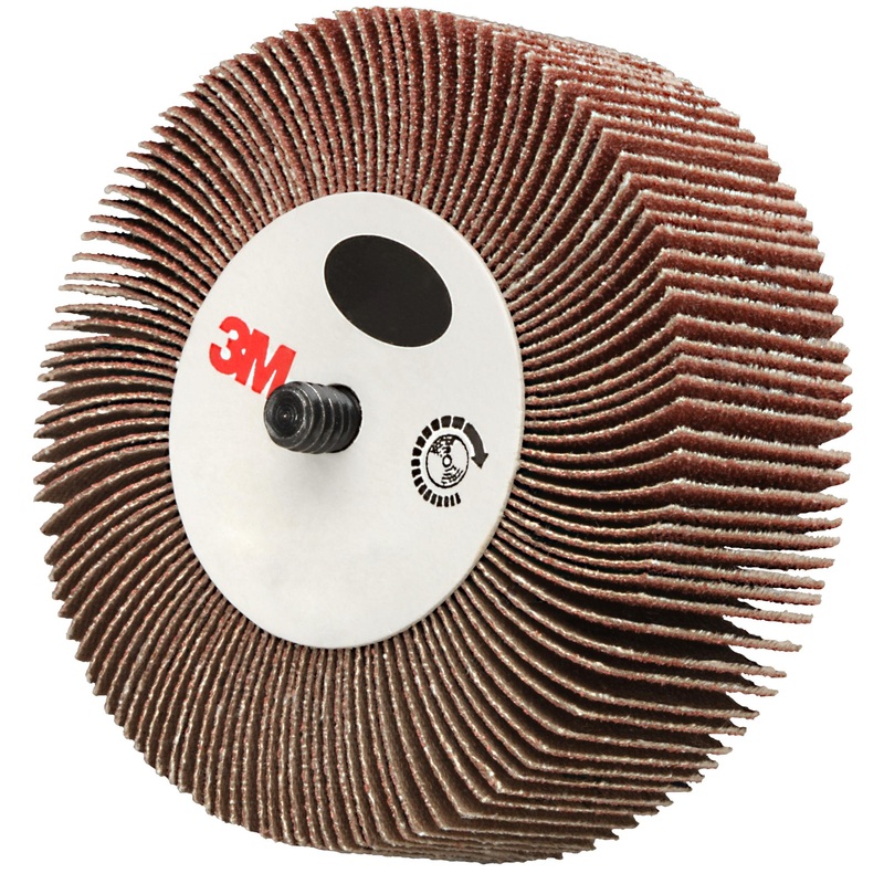 3M Flap Wheel 244D, 80 X-weight, Type 84, 3 in x 1 in x 1/4 in-20External