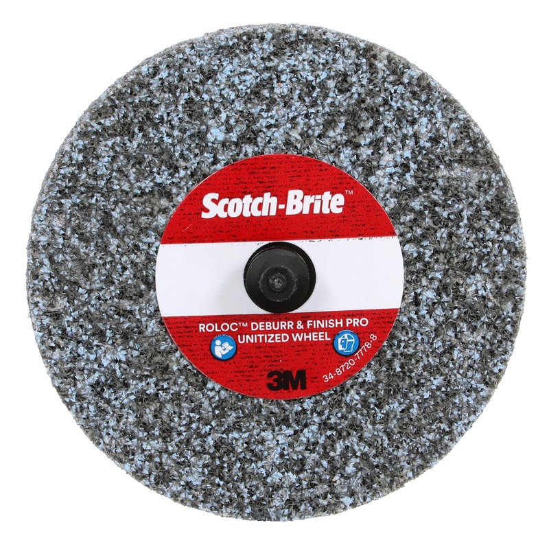Scotch Brite Roloc Deburr & Finish PRO Unitized Wheel, DP-UR, 8C Coarse+, TR