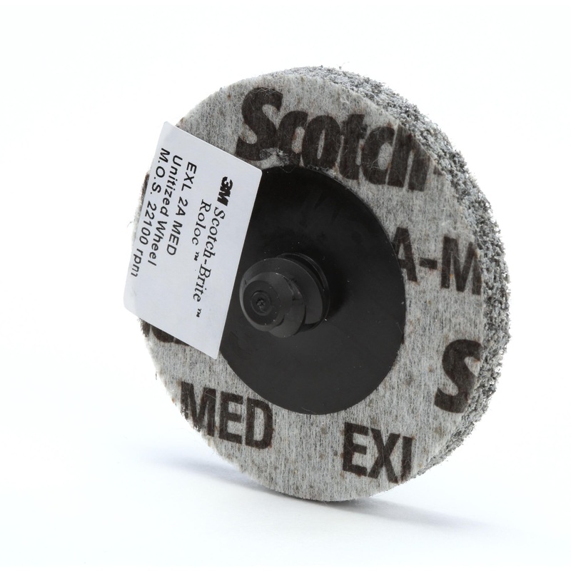 Scotch-Brite Roloc EXL Unitized Wheel, XL-US, 2A Medium, TS, 2 in