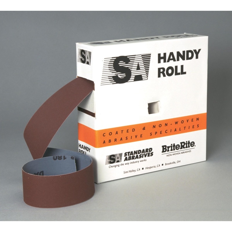 Standard Abrasives Aluminum Oxide Handy Roll, 707195, P80 J-weight, 2in x 50 yd