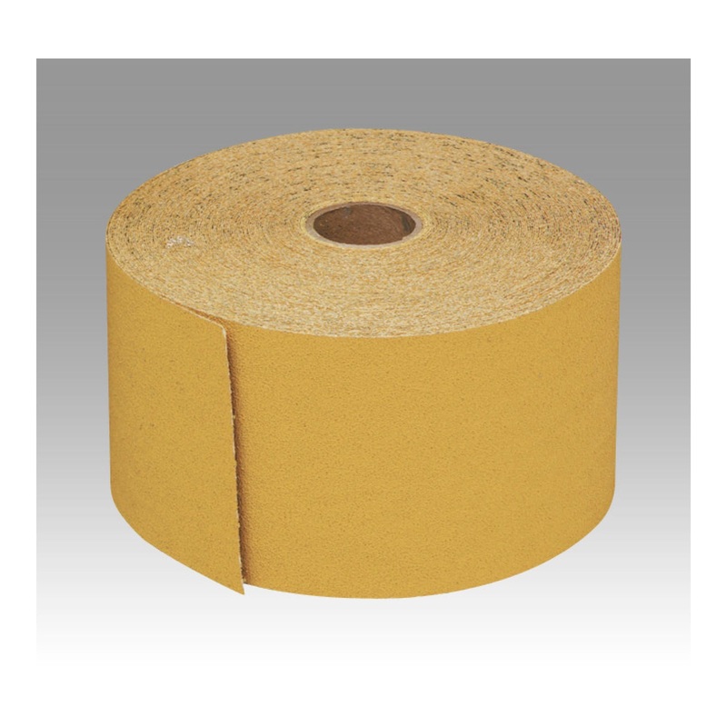 3M Paper Serrated Roll 216U, 4-1/8 in x 50 yd x 1-1/2 in, P220A-weight
