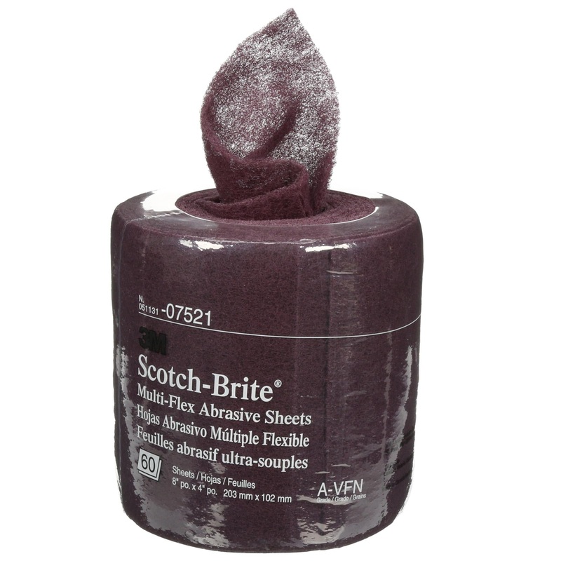 Scotch-Brite Multi-Flex Sheet Roll, MX-SR, 07521, A/O Very Fine, 8 in x20 ft