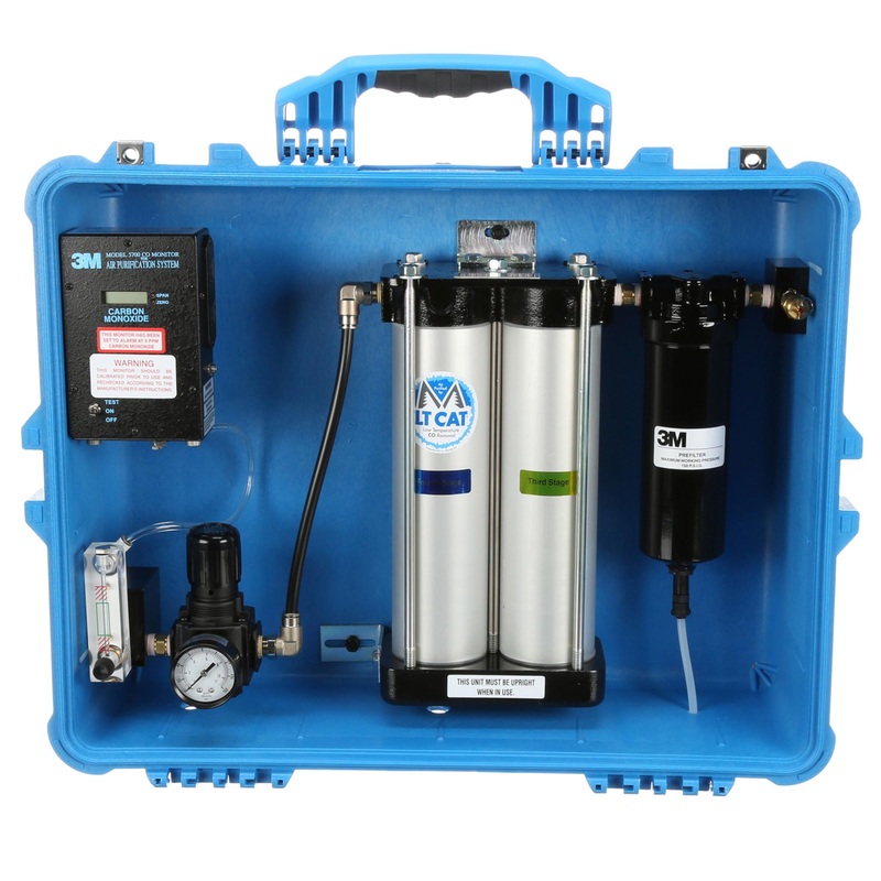 3M Portable Compressed Air Filter and Reg Panel 256-02-00, 50 cfm, 4outlets