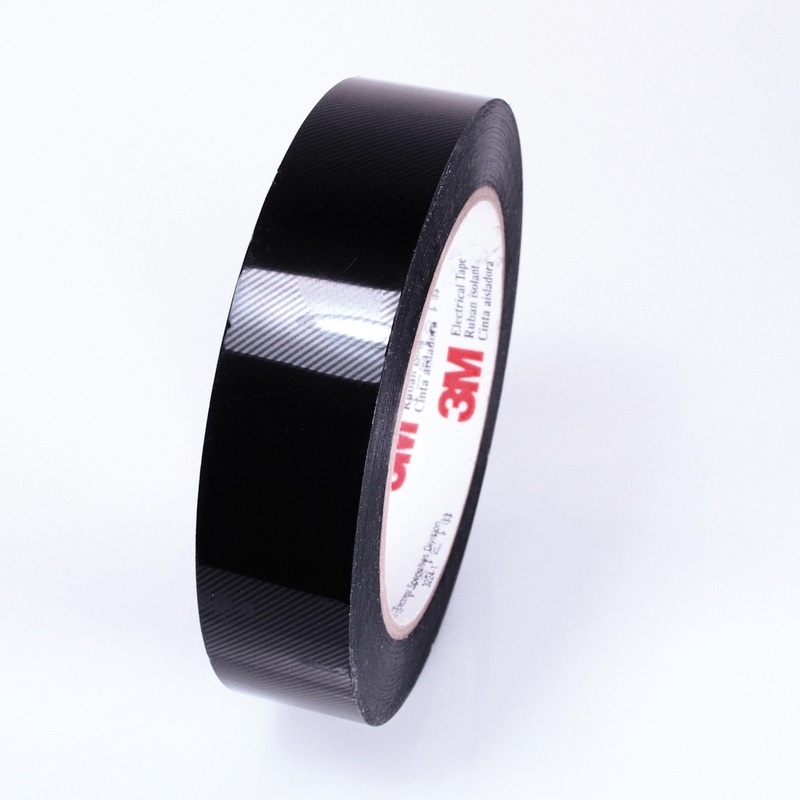 3M Polyester Film Electrical Tape 1318-1, Black, 24 in X 72 yd, 3-inpaper core