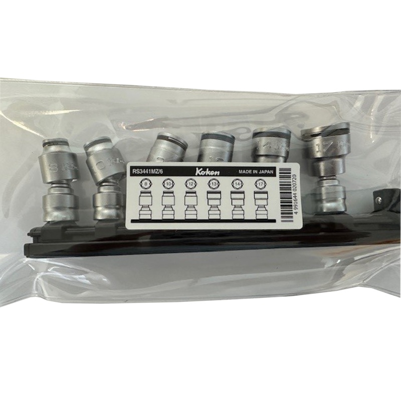 Ko-Ken RS3441MZ/6 Z-Series 6-Point Universal Metric NUT GRIP Sockets, 3/8" Sq Drive, 6 Pc.