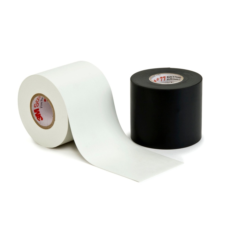 Scotch Fire-Retardant Electric Arc Proofing Tape 77, 3 in x 20 ft,Black