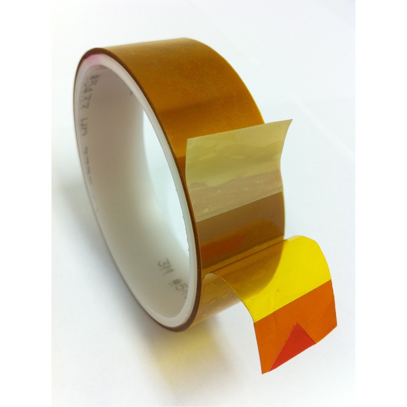 3M Linered Low-Static Polyimide Film Tape 5433 Amber, 4 in x 36 yds x2.7 mil
