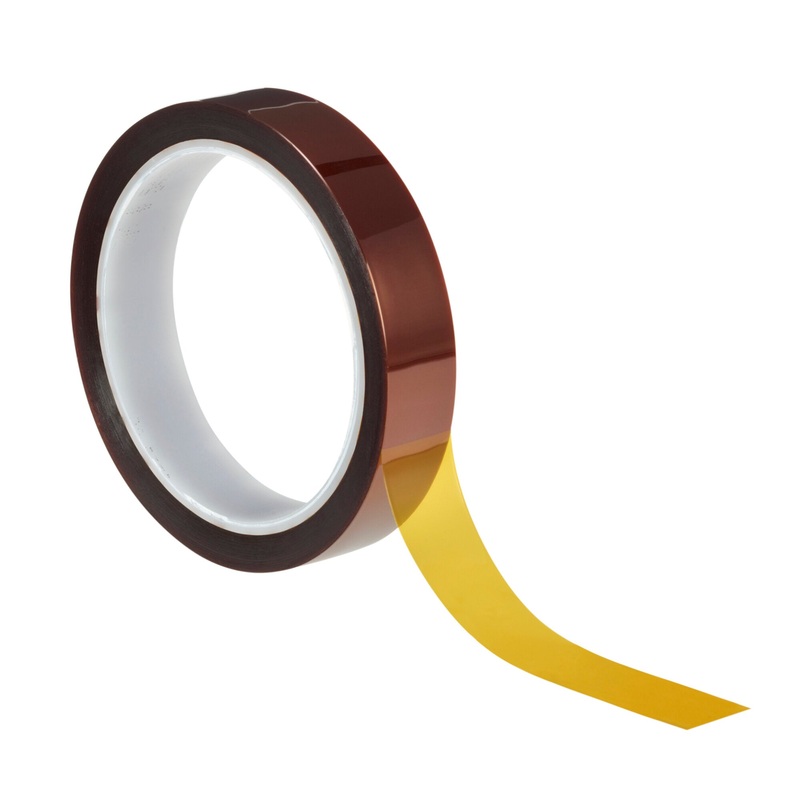 3M Polyimide Film Tape 5413, Amber, 2.7 Mil, 1 In x 36 Yd, 9/Case,Boxed