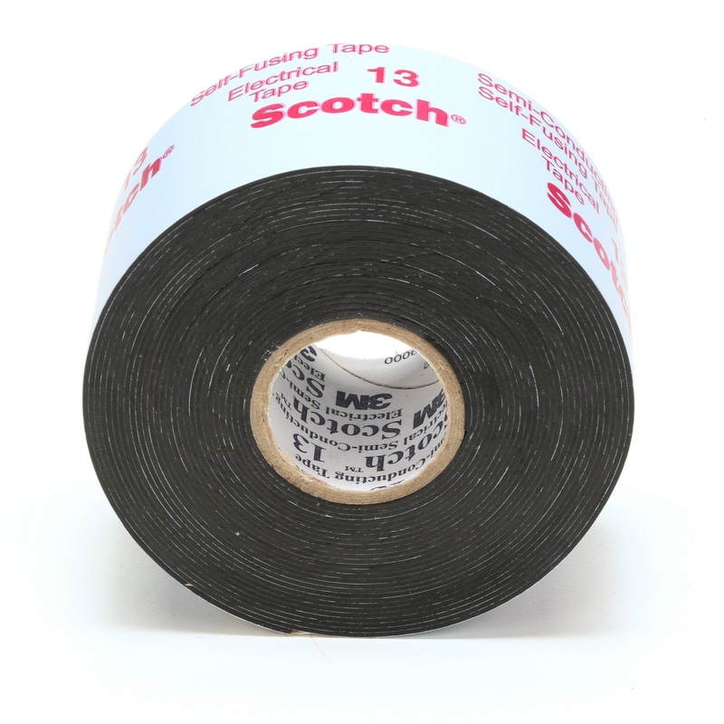 Scotch Electrical Semi-Conducting Tape 13, 1-1/2 in x 15 ft, Printed,Black