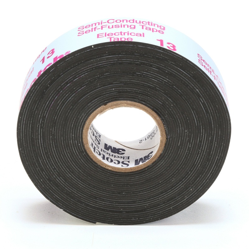Scotch Electrical Semi-Conducting Tape 13, 3/4 in x 15 ft, Printed,Black