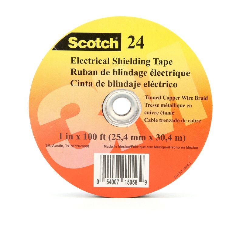 Scotch Electrical Shielding Tape 24, 1 in x 100 ft (25 mm x 30,5 m)