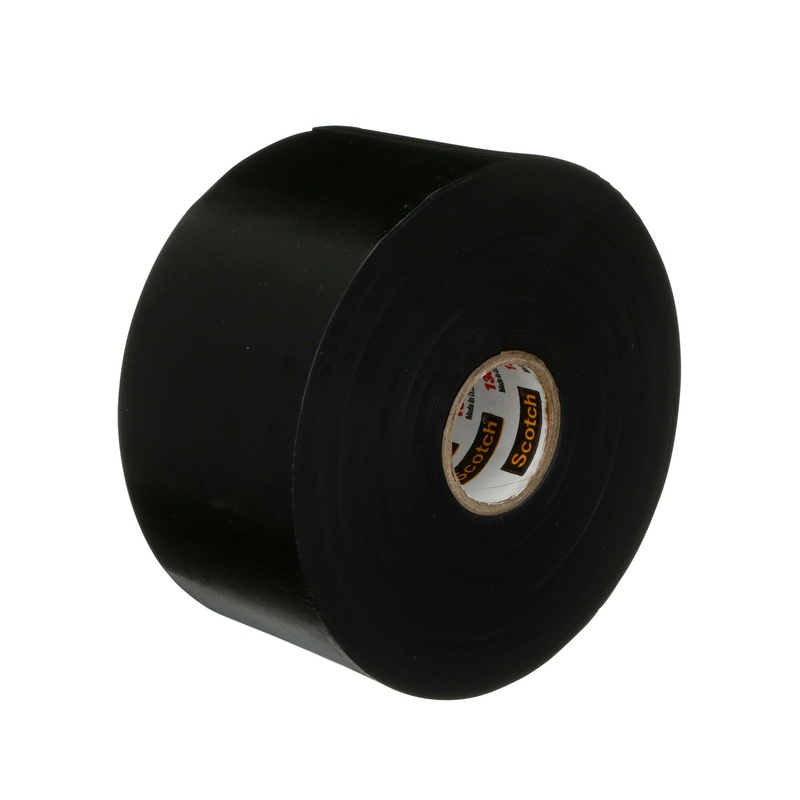 Scotch Linerless Rubber Splicing Tape 130C, 4 in x 10 ft, Black
