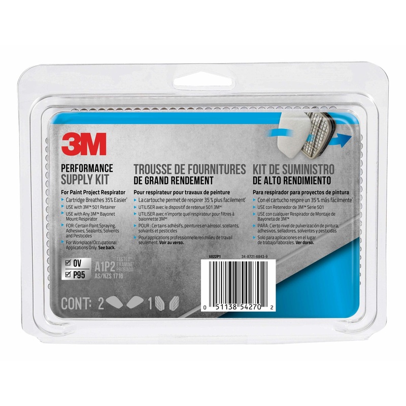 3M Performance Supply Kit for the Paint Project Respirator OV/P95,6022P1-DC