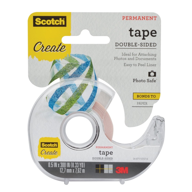 Scotch Tape Double Sided 002-CFT, 1/2 in x 300 in