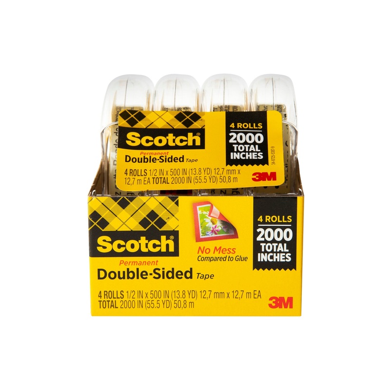 Scotch Double Sided Tape, 4137, 1/2 in x 400 in
