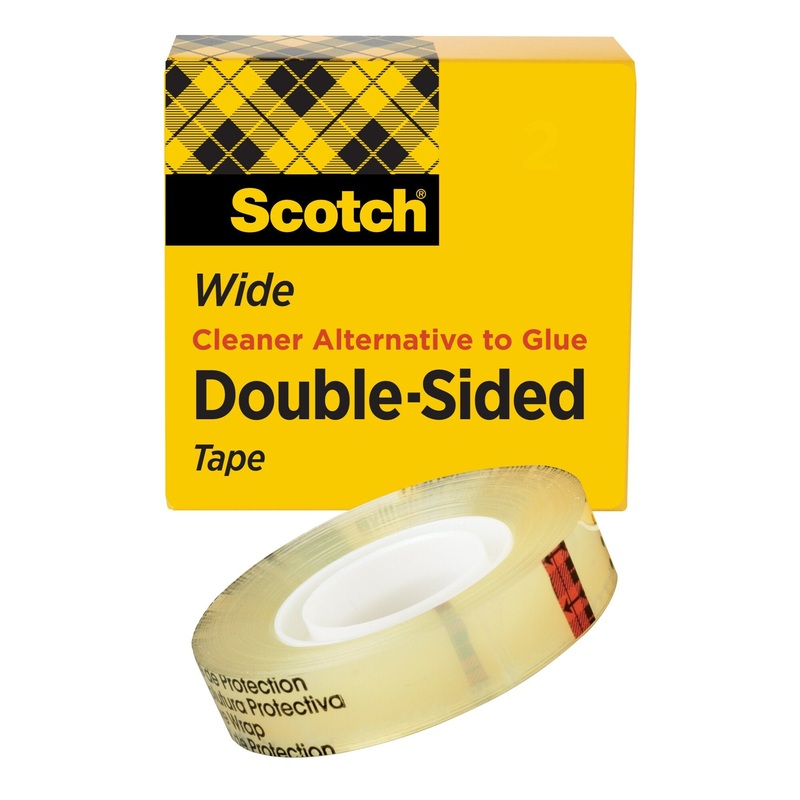Scotch Double Sided Tape 665, 1 in x 1296 in Boxed