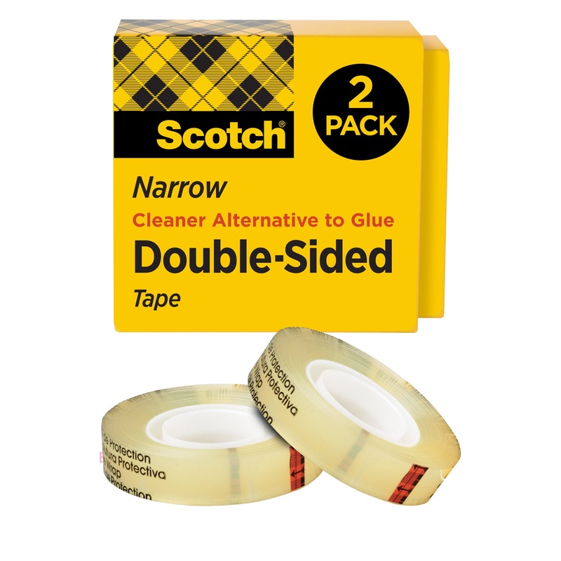Scotch Double Sided Tape 665-2P12-36, 1/2 in x 1296 in 2 pk