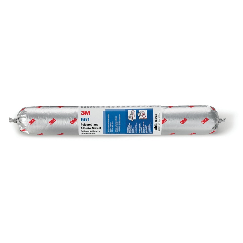 3M Polyurethane Adhesive Sealant 551, White, 600 mL Sausage Pack