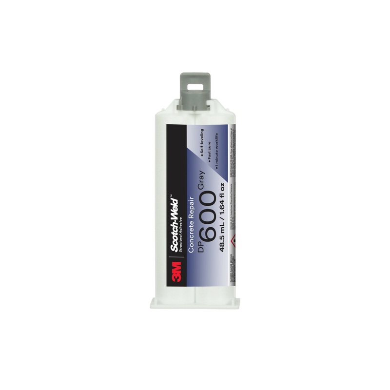 3M Scotch-Weld Concrete Repair DP600, Gray, Self-Leveling, 48.5mLDuo-Pak