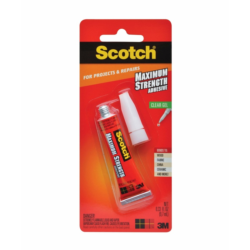 Scotch Maximum Strength Adhesive 6048, 0.33 fl oz (9.7 mL)