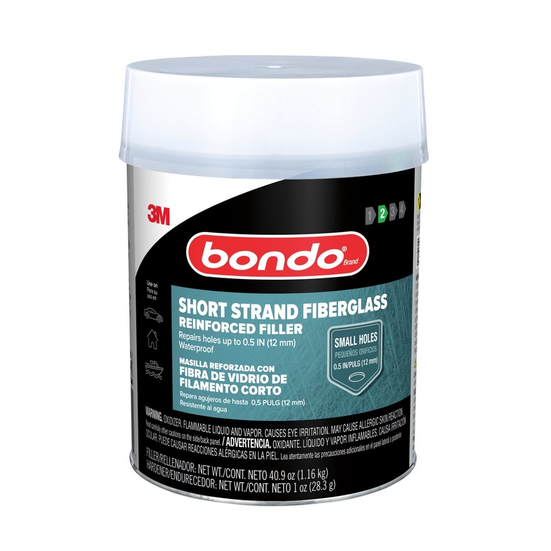 Bondo Short Strand Fiberglass Reinforced Filler SS-QT-ES, 2.56 lb/1.16kg