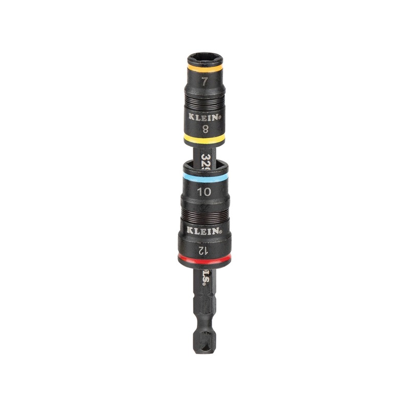 Klein Tools 32932M 4-in-1 Impact Rated Flip Socket Set, Metric