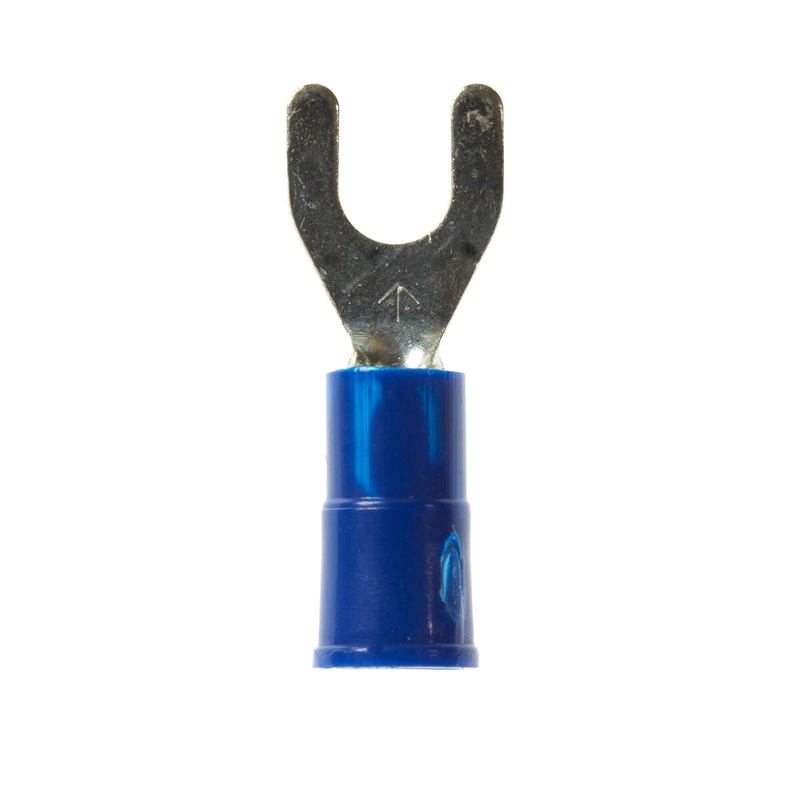 3M Scotchlok Fork, Vinyl Insulated Butted Seam MVU14-8FK, 16-14 AWG