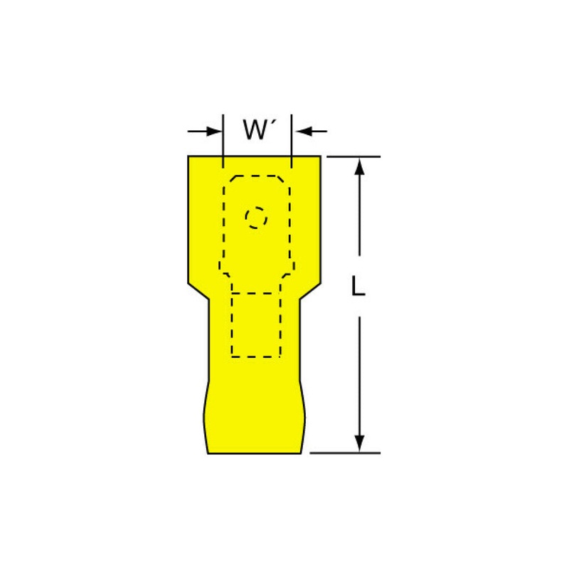 3M Male Disconnect, Nylon Insulated w/Insulation Grip 12-10 AWG, 94834