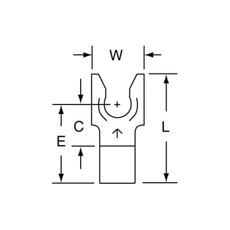 3M Non-Insulated Brazed Seam Fork Terminal 33-10-W