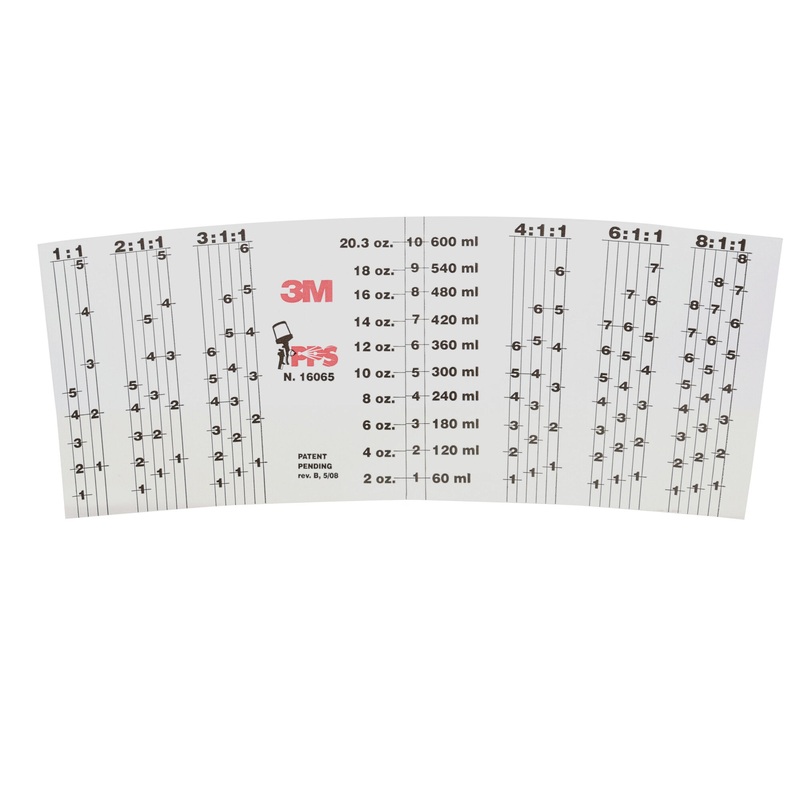 3M PPS Mix Ratio Inserts, 16065, Standard (22 fl oz), 10 per pack