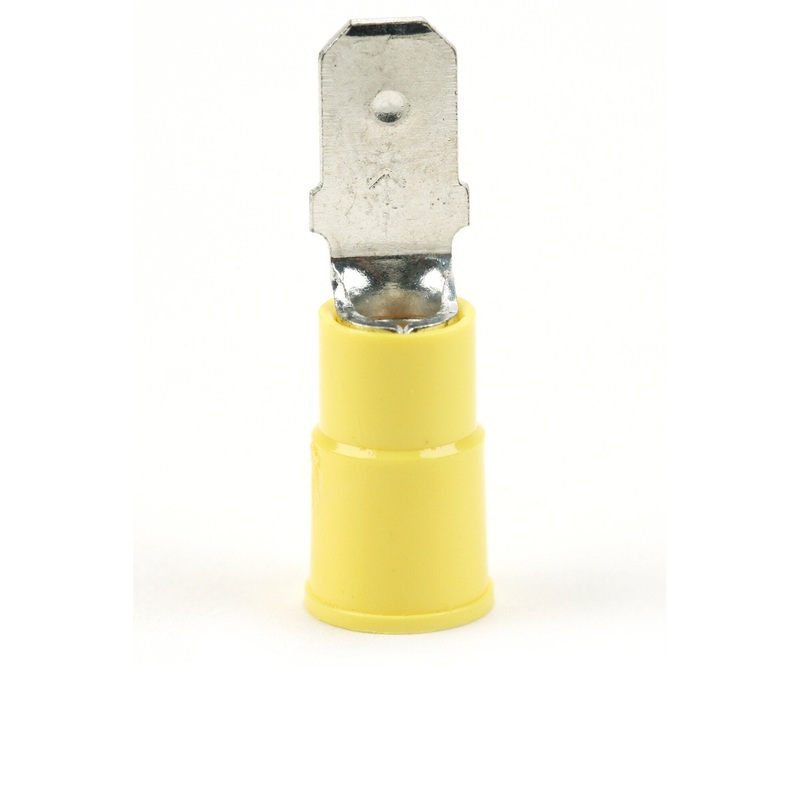 3M Male Disconnect, Vinyl Insulated Butted Seam 12-10 AWG, 94837,73M-250-32-P