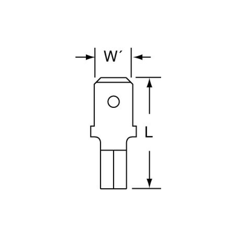 3M High Temperature Butted Seam Male Disconnect, HT-72M-250-32