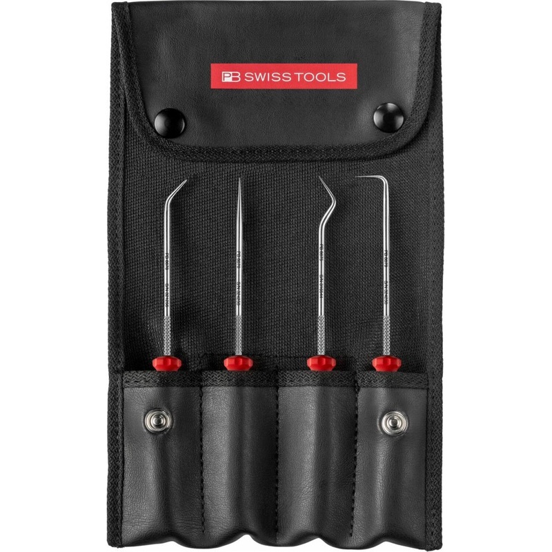 PB Swiss Tools PB 8681.Set PickTool, SwissGrip Handle, 4-Piece Set In Roll-Up Case