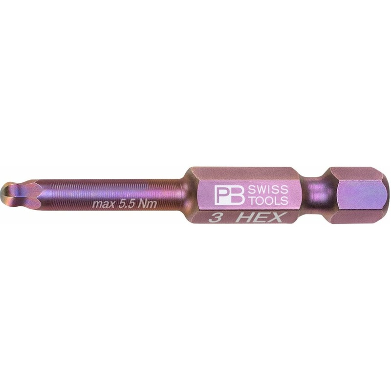PB Swiss Tools PB E6.212/3 Precisionbit, Shape E 6.3 (1/4), With Ball End