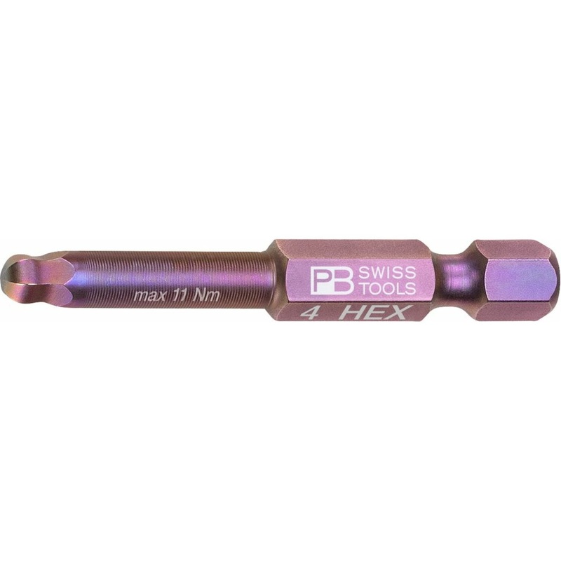 PB Swiss Tools PB E6.212/4 Precisionbit, Shape E 6.3 (1/4), With Ball End