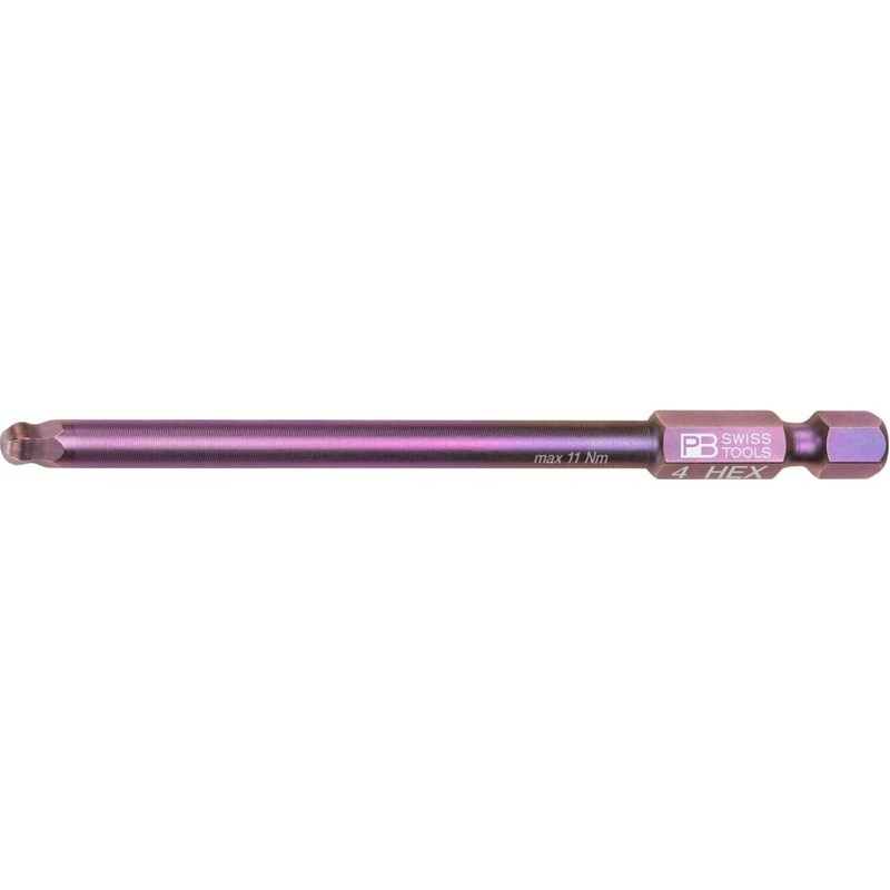PB Swiss Tools PB E6L.212/4 PrecisionBit, 1/4" Bits, E6, Hex with Ball End, Long