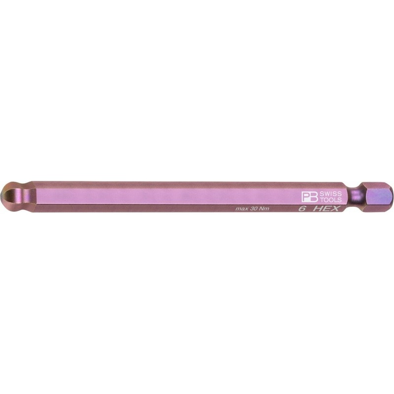 PB Swiss Tools PB E6L.212/6 PrecisionBit, 1/4" Bits, E6, Hex with Ball End, Long