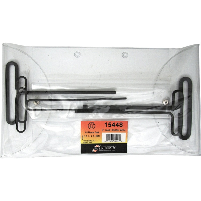 Bondhus 15432 Loop T-Handle with ProGuard Finish, 8 Piece Set
