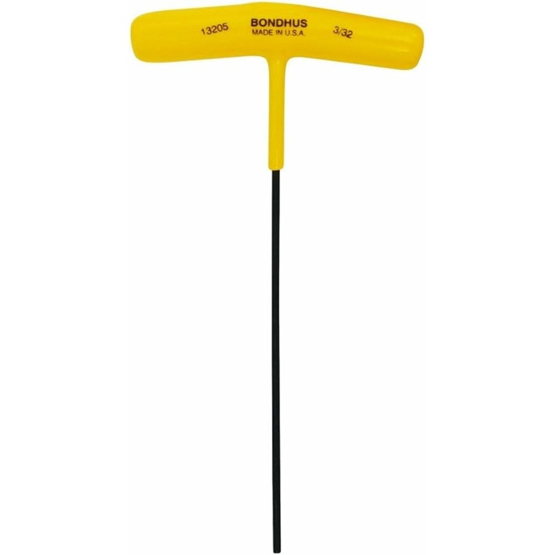 Bondhus 13205 3/32 x 6" Hex Tip Graduated Length T-Handle, 2 Piece