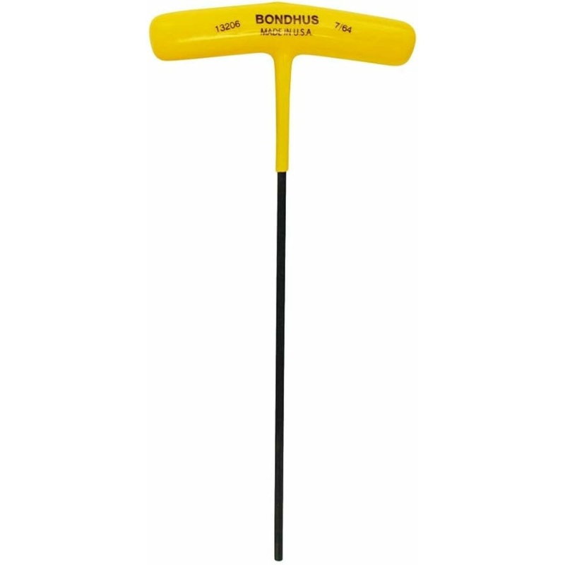 Bondhus 13206 7/64 x 6.8" Hex Tip Graduated Length T-Handle with ProGuard Finish, 2 Piece
